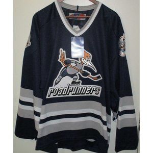 VTG NWT AHL Toronto Roadrunners Embroidered Patches Men's Hockey Jersey XL
